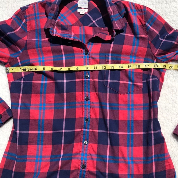 J.Crew Perfect Fit Plaid Botton Down Shirt Sz S - Picture 6 of 8